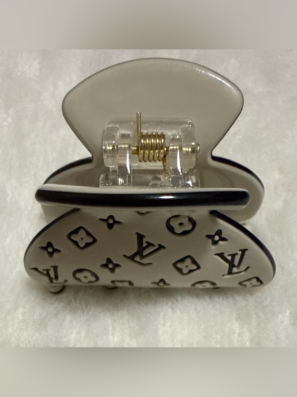 Monogram MINI-Hair Claw with Black Trim